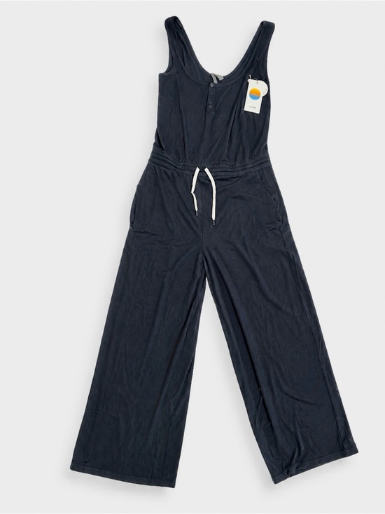 Vuori Pants - Vuori Navy Wide-Leg Jumpsuit with Drawstring Waist
